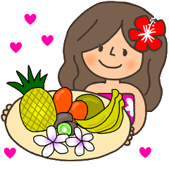 アロハ✩ハワイアンガールスタンプ