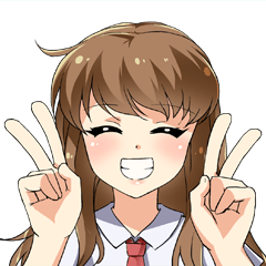 女の子の挨拶スタンプ！