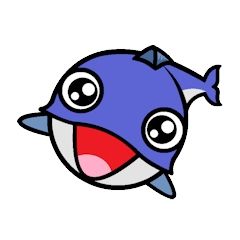 でっかい文字とお魚さん