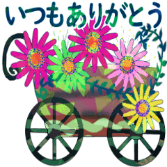 気持ちを伝える☆動く！花車と景色