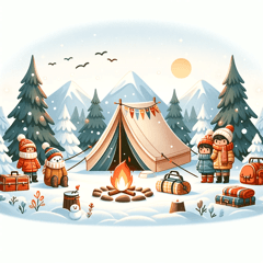 四季のキャンプ - 日本の風情