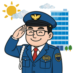 今日も頑張る警備員さん
