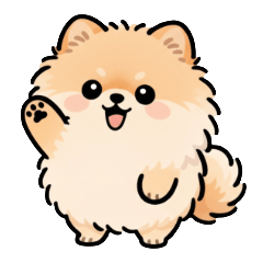 ゆるふわポメラニアンの毎日スタンプ