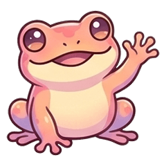 Cute orange frog