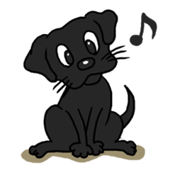 黒ラブちゃんスタンプ