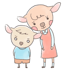 マーシカと坊シカ　ママと子どものスタンプ