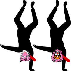 踊るライオン踊る虎