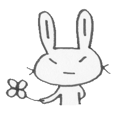 つり目うさぎのしろたさん