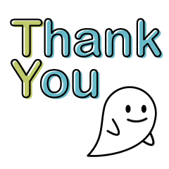 【でか文字・敬語・動く】消えるおばけ