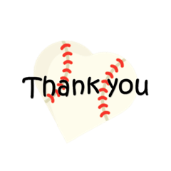 野球　ハートスタンプ