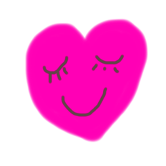 ハートにこちゃんスタンプ