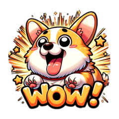 愉快なコーギー犬　ジャム