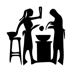 シルエットスタンプ 料理をしている人Vol.2