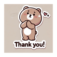 くまのキュートなスタンプ