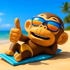 イラッとお猿さんの夏3D