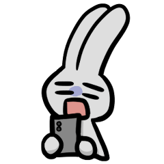 びっくりしたうさぎ