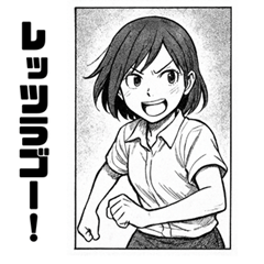 昔に流行った言葉の漫画風スタンプ 2