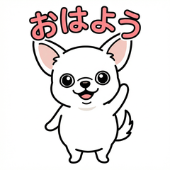 Cute White Chihuahua Stickers14