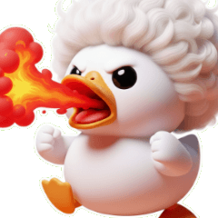 アフロコールダック、怒りで大爆発