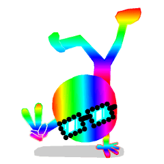 ダラダラ宇宙人 カラフル メガネン