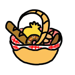 可愛いパンと洋菓子ステッカー^o^