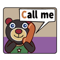 愛らしクマちゃん英語コースター