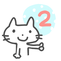 シンプルねこさん２。よく使うことば