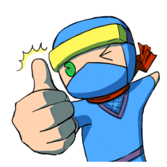 頑張る少年忍者スタンプ