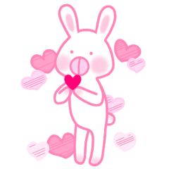 うさポンの気持ちを伝えるスタンプ❤︎