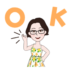 元気なメガネママ