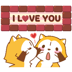 ラスカルバレンタインスタンプ