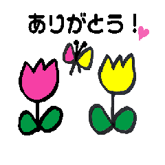 かわいいチューリップ.