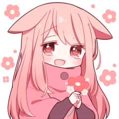 うさみみ少女(桃)