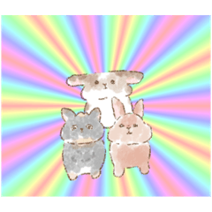 かわいいうさちゃんのイラストスタンプ