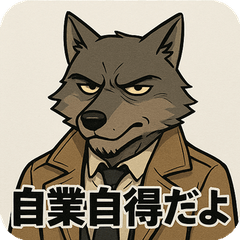 【クールな毒舌狼スタンプ】ルポ刑事