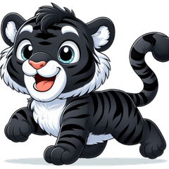 ブラックタイガーのかわいいカートゥーンス