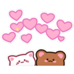 Bubbles And Paws, Cat and Bear