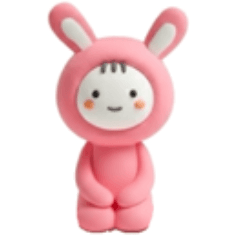 すうちゃんうさぎのぷっくりスタンプ