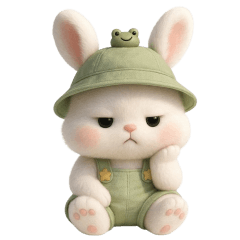 Rabbit with cute dress (No text)