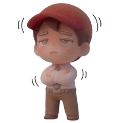 Office worker in a red hat animated v.0