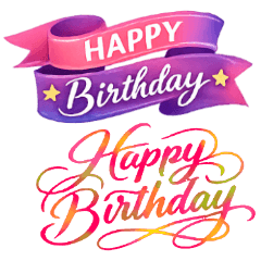 ハピバ文字♥️お誕生日のお祝い英語