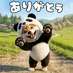 面白い着ぐるみ柴犬