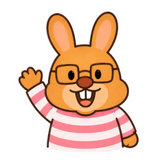 メガネうさぎの毎日日常スタンプ