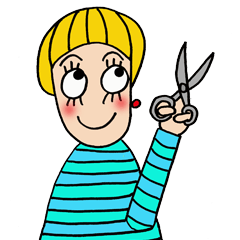 がんばる美容師