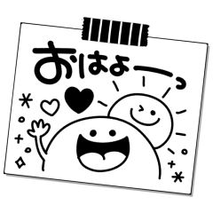 シンプル♡モノクロメモmix