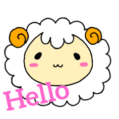 もちひつじの挨拶スタンプ