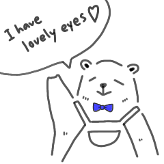 優しい目をしてる白クマ