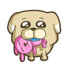 かわいい黄さんの犬