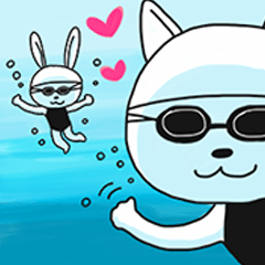 水泳女子のためのスタンプ、その4