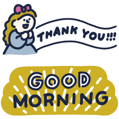 ミニできゅん！毎日使える女の子スタンプ